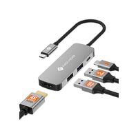 NOVOO USB C Hub 4 in 1, Multiport Adapter USB C to HDMI, HDMI 4K, PD 100W, USB A 3.0, USB A 2.0, Compatible for MacBook Pro, iPad Pro, ChromeBook