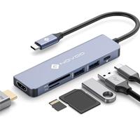 NOVOO USB C Hub 6 en 1 HDMI 4K@30Hz,3*USB Port 5 Gbit/s,100W PD