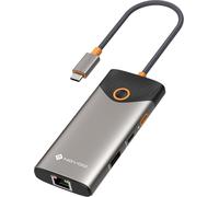 NOVOO USB C Hub, 7-en-1 Dock avec HDMI 4K à 60Hz, 1 Gbps Ethernet, 100 W PD Charge, Ports USB-A/C 5 Gbps, Station d'accueil Compatible pour MacBook, iPad, iPhone, Dell, HP, Surface