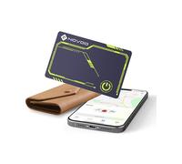 NOVOO Wallet Tracker Carte pour Traceur Portefeuille, Bluetooth Smart Tag Compatible avec Localiser (iOS Uniquement),Ultra-Fine 1.6 mm, 6 Ans Durable, pour Bagages Passeport Portefeuille-VL