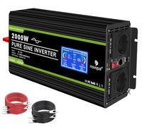 NOVOPAL 2000W Convertisseur Pur Sinus -DC 12V à AC 220V/230V Onduleur avec écran LCD et Télécommande -Puissance de Pointe 4000W Transformateur de Tension