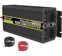 NOVOPAL 3000W Convertisseur Pur Sinus 12V 220V 230V Onduleur Transformateur,2 Prises EU AC,1USB,5M Télécommande,Convient pour Camion, Camping, Voyage,Voitures,Puissance de Pointe 6000W