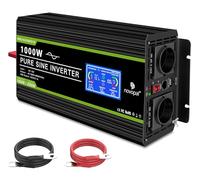 NOVOPAL Convertisseur Pur Sinus 1000W Onduleur Convertisseur 12V 230V avec Télécommande et Dual AC Prises et écran LCD,pour Voiture, Caravane, Bateau, Camping, Voyage