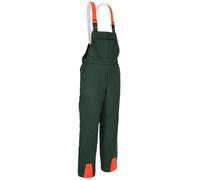 Novotex Salopette de protection de qualité professionnelle pour travaux forestiers Protection anticoupe certifiée KWF, 52, Grün orange, 500