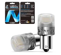 NOVSIGHT 2PCs 1156 Ampoule LED Voiture, 1:1 Taille Mini Ampoule LED Voiture,Kit de Conversion des Clignotants Pour Car Avec Lumière Jaune 300LM