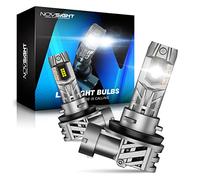 NOVSIGHT Ampoule H11 LED - 30000LM 6500K Blanc Haute Luminosité, 90W Taille 1:1 Phare H11 LED, Ampoule de Phare pour 12V Voiture ou Moto, Kit De Conversion Halogène, Pack de 2