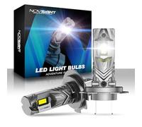 NOVSIGHT Ampoule H7 LED - 1:1 Taille Design 24000LM 6500K Blanc Puissant H7 LED 500% Luminosité Kit de Conversion Halogène Ampoule de Remplacement Phare H7 Automobile, 2 Pcs Set