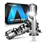 NOVSIGHT Ampoule H7 LED Avec Lentille biconvexe - 110W 30000LM H7 LED Anti Erreur Lampes de Phares Voiture Ultra Puissante avec Ventilateur de Refroidissement, Lot de 2