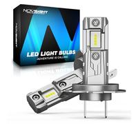 NOVSIGHT Ampoule H7 LED Voiture - 70W 12000LM 6500K H7 LED Lampes de Phares Voiture Automobile Format Mini 1:1 avec Ventilateur de Refroidissement Remplacement pour Kit de Conversion, Lot de 2
