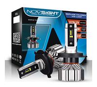NOVSIGHT Ampoules H4 LED - 14000LM Phare automobile, Ampoule de Remplacement Halogène H4 Super Bright Blanc，Pack de 2