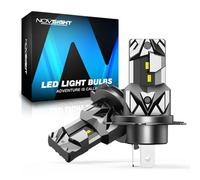 NOVSIGHT Ampoules LED H4 - Taille 1:1 20000LM 6500K Lumière Blanche Froide, Ampoule de phare H4 Plug and Play, Étanchéité IP68, Pack de 2
