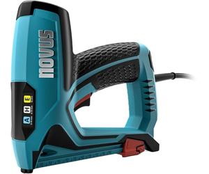 Novus 031-0360 Agrafeuse électrique J-150 (pour agrafes à fil fin jusqu'à 14 mm et clous jusqu'à 16 mm et agrafeuses H, poids : 1,6 kg, couleur : bleu, agrafeuse, pistolet)