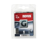 Novus 042-0384 Blister de 1200 Agrafes plates 11/6 mm Rouge