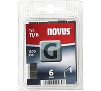 Novus 042-0384 Blister de 1200 Agrafes plates 11/6 mm Rouge Rouge G