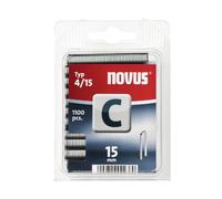 Novus 042-0390 Blister de 1100 Agrafes dos étroit 4/15 mm Rouge