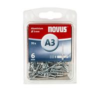 Novus Rivet aveugle 110055304 Ø 3 x 6 mm aluminium – 70 pièces