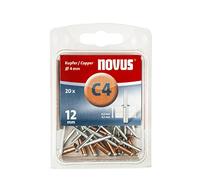Novus 045-0040 Blister de 20 Rivets aveugles cuivre Ø 4 x 12 mm Rouge