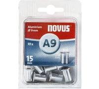 Novus 106440900 Ecrou à sertir en aveugle (Ø x L) 9 mm x 15 mm M6 aluminium aluminium 10 pc(s) G