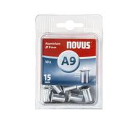 Novus 106440900 Ecrou à sertir en aveugle (Ø x L) 9 mm x 15 mm M6 aluminium aluminium 10 pc(s)