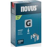 NOVUS Agrafe à fil d'acier plat G Type 11 l10,6xL6 mm largeur de fil 1,25 mm