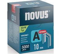 NOVUS Agrafe fine A type 53 largeur de l’agrafe 11,3 mm 10 mm 0,75 mm super dur