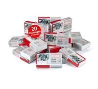 Novus Agrafes 24/6 DIN SUPER - Agrafes pour agrafeuses de bureau et pinces agrafeuses, 20 000 pièces en 20 paquets de 1 000 pièces