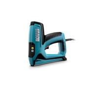 Novus Agrafeuse électrique J-120 (pour agrafes à fil fin jusqu'à 14 mm et clous jusqu'à 16 mm, poids : 1,4 kg, couleur : bleu, agrafeuse à main) 031-0362