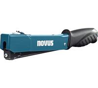 Novus Agrafeuse J-033 (pour agrafes à fil plat de 6 à 10 mm, poids : 0,542 kg, couleur : bleu, agrafeuse à main, poignée ergonomique) 030-0452