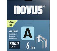 Novus Agrafes en fil fin 6 mm type 53 – galvanisées – boîte 5000 pièces