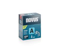 NOVUS TOOLS Agrafes en fil fin 6 mm de type 53, grand boîte avec 5000 pièces, agrafes galvanisée pour tissus, cuir, capitonnage ou moquettes
