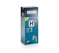 NOVUS TOOLS Agrafes en fil fin 8 mm de type 37 super dure, grand boîte avec 5000 pièces, agrafes galvanisée pour agrafeuse marteau