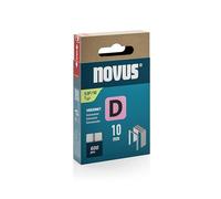 Novus Tools Agrafes en fil plat 10 mm de type 53F, 600 pièces, agrafes galvanisée pour la fixation de films plastiques, étiquettes, papier, contrecollages en alu