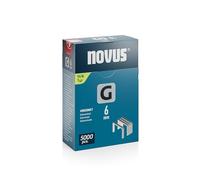 Novus Agrafes en fil plat type 11 6 mm – galvanisées – boîte 5000 pièces