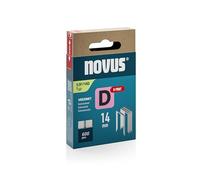 NOVUS TOOLS Agrafes en fil plat de type 53F, pointe en D, 14 mm, 600 pièces | Agrafes galvanisées pour la fixation de griffes pour bois profilés │ Pointes en D augmentent la résistance à l’arrachement