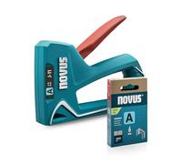 NOVUS TOOLS Agrafeuse manuelle J-11 Kit avec 1800 agrafes │ Petite agrafeuse pour hobby en plastique pour agrafes en fil fin de 4 à 8 mm (A type 53) │ Pour travaux avec bois, tissu ou moquette