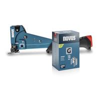 NOVUS TOOLS Agrafeuse marteau J-055 Kit avec 5000 agrafes │ Agrafeuse professionnelle en métal pour agrafes en fil plat de 6-14 mm │ Grande capacité (175 agrafes), plaque d'impact, poignée ergonomique