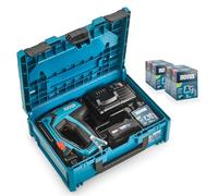 NOVUS TOOLS Agrafeuse sans fil professionnelle J-550 metaBOX Set avec 25.000 agrafes │ Pour agrafes en fil fin 6-14 mm et clous 16 mm │ Agrafeuse cloueuse compatible avec batterie CAS 18V Li-Ion