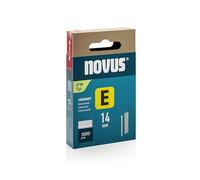 NOVUS TOOLS Clous 14 mm de type J, 1000 pièces, clous galvanisée pour agrafeuse cloueuse, idéal pour la fixation de moulures décoratives, listels d'angle et autres bois