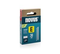 NOVUS TOOLS Clous 30 mm de type J, 1000 pièces, clous galvanisée pour agrafeuse cloueuse, idéal pour la fixation de moulures décoratives, listels d'angle et autres bois