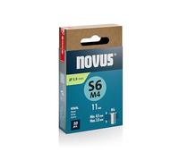 NOVUS TOOLS Écrous aveugles en acier Ø 5,9 mm, longueur 11 mm, 50 pièces, filetage M4, épaisseur du matériau 0,5-2,0 mm, pour fixation sur les tôles d’acier