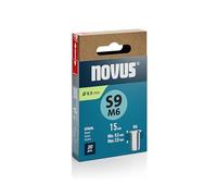 NOVUS TOOLS Écrous aveugles en acier Ø 8,9 mm, longueur 15 mm, 20 pièces, filetage M6, épaisseur du matériau 0,5-3,0 mm, pour fixation sur les tôles d’acier