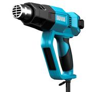 NOVUS TOOLS Pistolet à air chaud H-200, 50-600 °C, 2 kW, chauffage Mikanite | Souffleur à air chaud polyvalent avec 7 niveaux de température, poignée souple et réglage du débit d'air à 2 niveaux