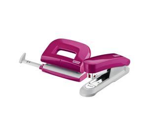 Novus Twinset de bureau, Agrafeuse et Perforateur E 15/E 210 - Rose - 020-1875