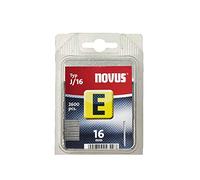 Novus Typ J/16 clous d’une longueur de 16 mm, emballage transparent avec 2600 clous du type J/16, idéale pour la fixation des moulures et des baguettes d‘angle