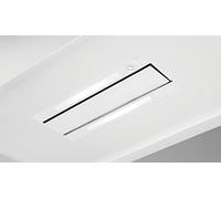 NOVY 876 hotte 350 m³/h Intégré au plafond Transparent, Blanc - Hottes (350 m³/h, Conduit, 58 dB, Intégré au plafond, Transparent, Blanc, Verre, Acier inoxydable)