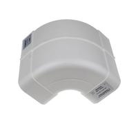 Novy Accessoire hotte Coude 906404 - Raccord coudé double femelle pour tubage plat Blanc