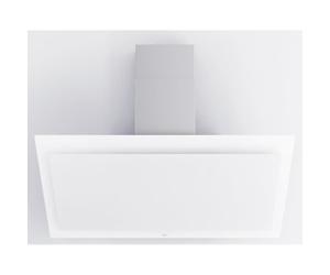 Novy - hotte décorative inclinée 120cm 808m3-h verre blanc - 7841
