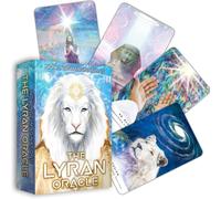 Now Age Imaginations The Lyran Oracle StarSeed Deck - Superbe jeu de 44 cartes Oracle avec les messages cosmiques des Lions blancs de Lyra