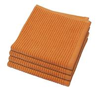 Now Designs Ripple Lavette de Cuisine, Lot de 4, Kumquat Orange, Lot de 4