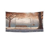 Now Falling in The Park - Bannière imprimée personnalisable pour événements - Décoration extérieure/intérieure avec œillets métalliques pour festivals et fêtes